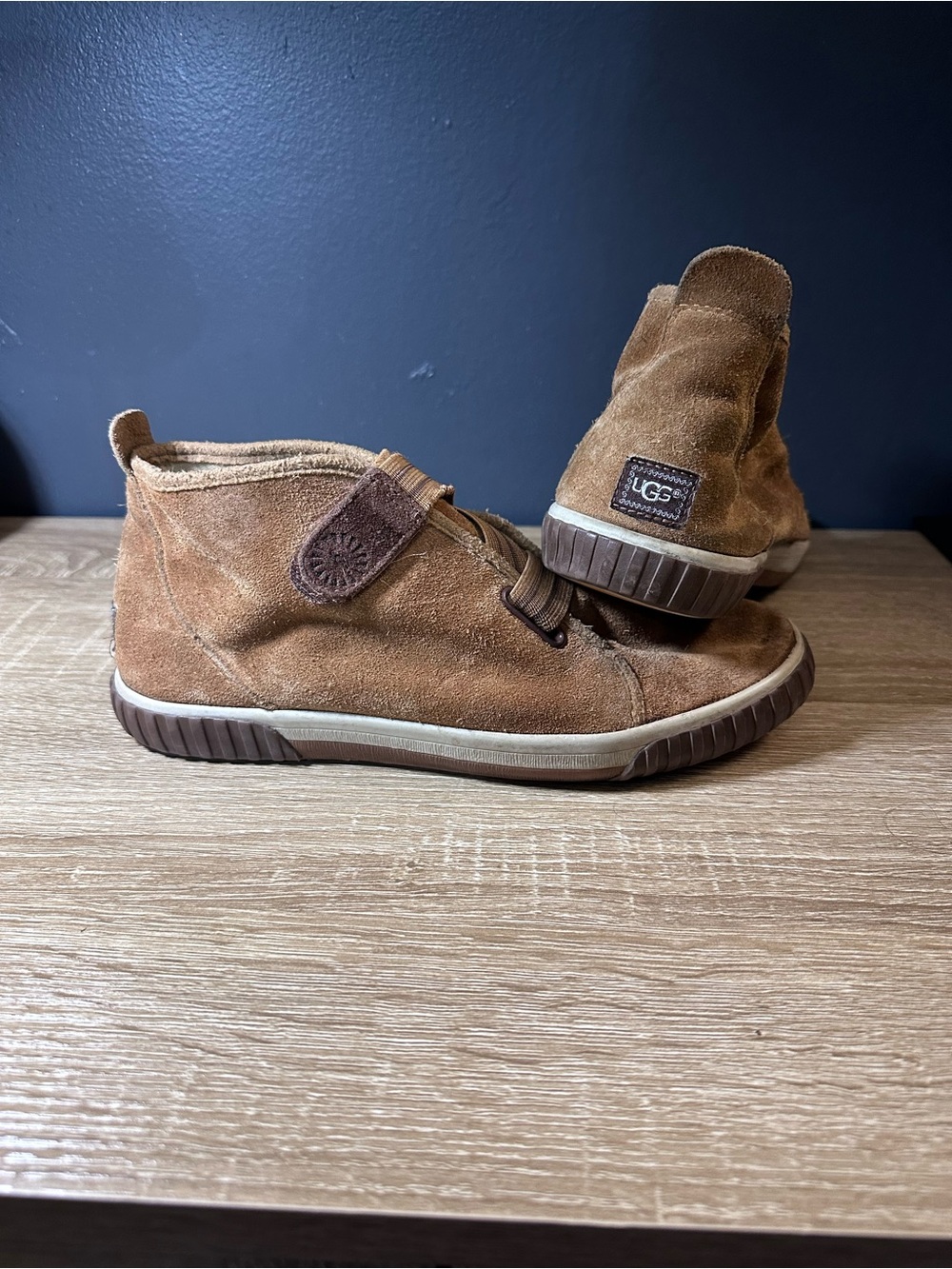 UGG Kids Chestnut Suede Lace-Top Ankle Boots